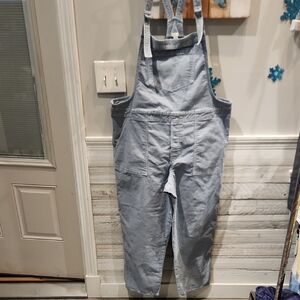 EUC Aerie Soft Blue Corduroy Overalls Adjustable Straps Sz XL